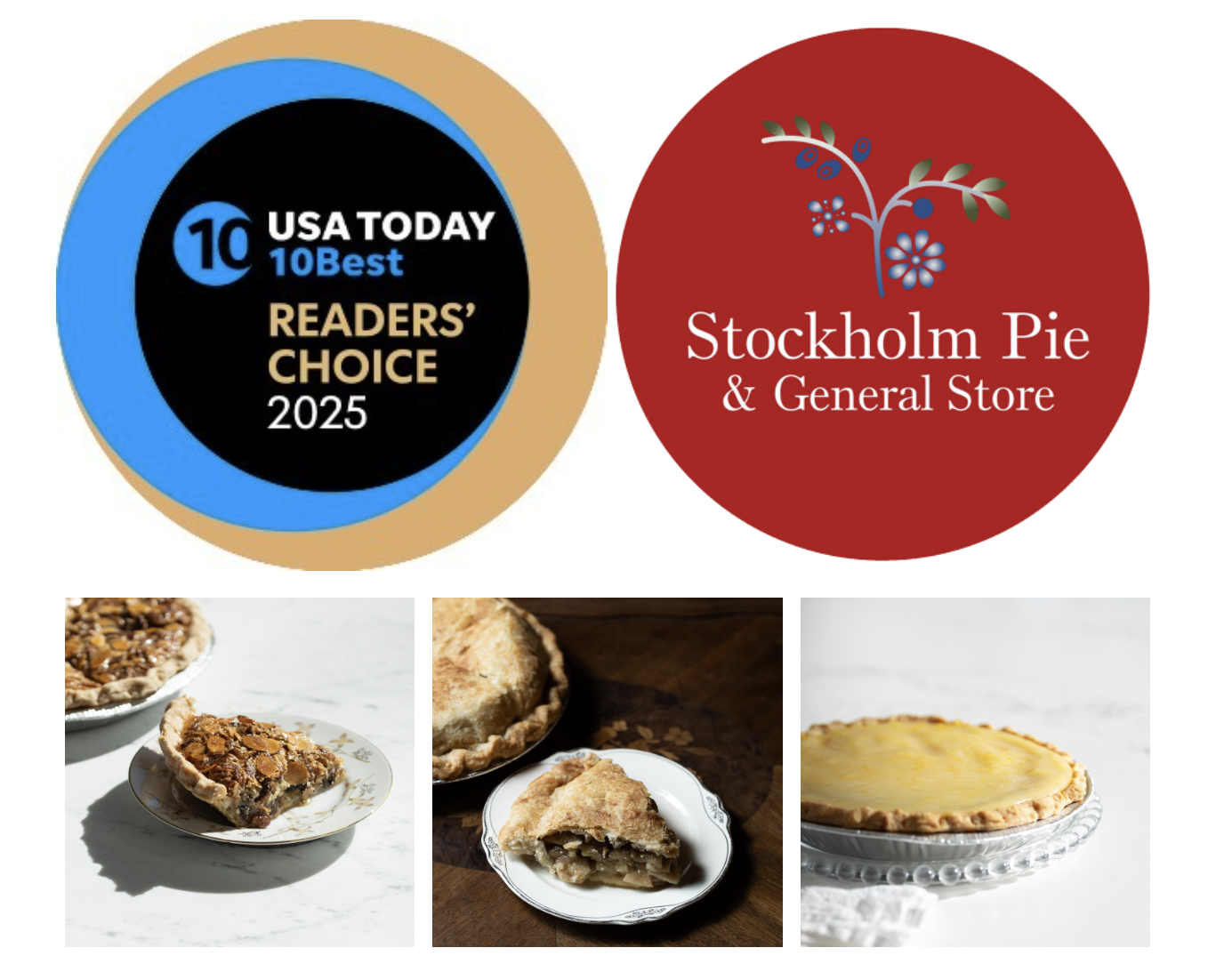 Stockholm Pie and General Store Nominated for USA TODAY 10BEST Readers’ Choice Award for “Best Pie Shop in America”